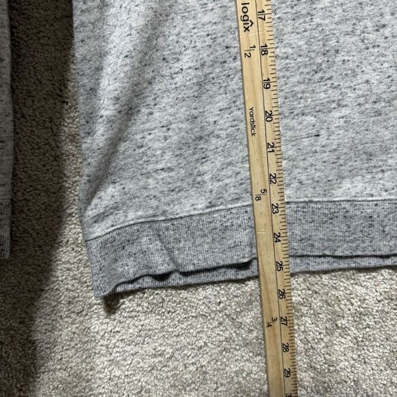 Talbots‎ Sweatshirt Merci Boucle Embroidered Women Large Gray Crew Neck Pullover - Picture 7 of 11